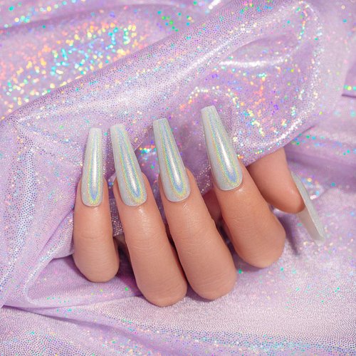 Holographic Nail Polish Set 3PCS Rose Gold Silver Red Gel Polish Kit Soak off Nail Gel with Glitter Mermaid Unicorn Effect Curing Required for Nail Art Design Manicure Salon DIY at Home