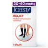JOBST Relief Knee High Graduated Compression Socks, 30-40 mmHg - Comfortable Unisex Design - Closed Toe, Beige, Medium