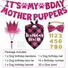 JOTFA Dog Birthday Decorations, Multi Sizes Dog Birthday Bandana Girl Dog Birthday Hat Crown Bow Tie Birthday Numbers It’s My Bday Mother Puppers Sign Banner for Small Dogs Pets (Pink, Small)