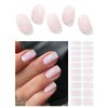 AutyaMee Semi Cured Gel Nail Strips (Pink & White Flower)-20 PCS Summer Gel Nail Stickers | UV Light Required | Gel Nail Wraps, Salon Quality & Easy to Use
