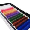 Bodermincer 8-20mm to Choose 12 Lines 7 Colors Mixed One Tray False Eyelashes Individual Eyelash Extension Eye Lashes Individual Eyelash Extension Rainbow Colored Natural (14mm)
