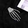 4Pcs Skeleton Hand Hair Clips Crystal Skeleton Hair Clips Punk Horror Halloween Hair Clips for Women Halloween Alligator Hair Clips Halloween Hair Accessories for Women Skeleton Accessories