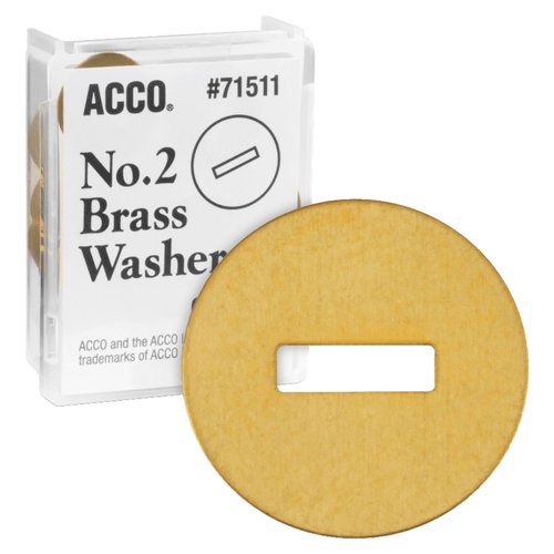 ACCO Brass Washers, 15/32", Box of 100 (71511)