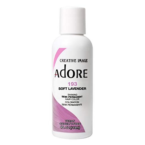 Adore Semi Permanent Hair Color - Vegan and Cruelty-Free Hair Dye - 4 Fl Oz - 193 Soft Lavender (Pack of 2)