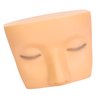 HURRISE Makeup Mannequin Head with 3 Layer Lashes, Soft Silicone Training Mannequin Face, and Wide Use Lash Extension Practice, Lash Extension Practice (Yellow Skin)