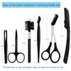 Ptiysta 6-In-1 Eyebrow Trimmer Set Exfoliating Beauty Tool The Eyebrow Treatment Kit includes: Scissors Eyebrow Scissors Eyebrow Comb Tweezers Pocket Knife Eyebrow Scraper