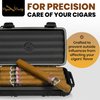 Cigar Caddy 3400 Matte Black Travel Cigar Humidor Case with Airtight Seal | Portable Humidor Box Cigar Travel Kit | Waterproof, Crush-Proof Cigar Holder with Humidifier Disc, Holds 5 Churchill Cigars