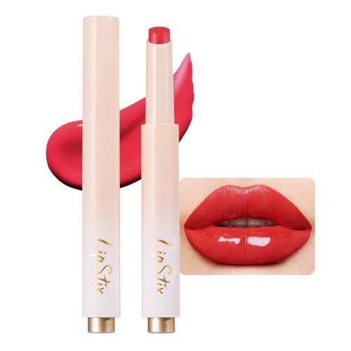 Kaely Pomegranate red Moisturizing Lipstick Glossy Tinted Lip Balm,Long Lasting Non-Stick Lip Gloss Cute Makeup,Lip Tint Stain Glow Korean,High-gloss for Plumper Looking Lips,Vegan,05