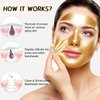 MINGJING Gold Foil Peel-Off Mask, Peel-Off Anti-Wrinkle Face Mask, 98.4% Beilingmei Gold Face Mask, Gold Face Mask for Moisturizing Removes Blackheads, Reduces Fine Lines And Cleans Pores (2PCS)