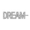 Lux Accessories Silvertone DREAM HOPE LOVE Crystal Rhinestones Fashion Clips