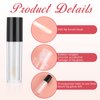 Molain 10pcs Empty Lip Gloss Tubes, 2.5ml Mini Refillable Cosmetic Containers Bottles Lip Balm Bottles for Lipstick Samples, Lip Balms(Black tube cap)