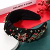 ZOLEAROPY Christmas Headband Christmas Snowflake Headband Accessories Xmas Tree Bell NOEL Rhinestone Crystal Jeweled Knotted Headband Winter Holiday Party Favors Gifts