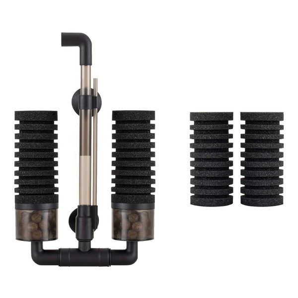 Hygger Aquarium Double Sponge Filter, Comes with 2 Spare Sponges (S)