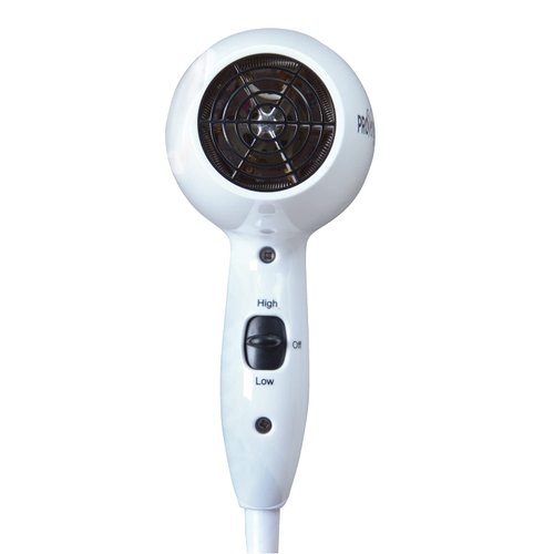 Jerdon Compact Hair Dryer - White Travel Hair Dryer with 72" Power Cord - JHD8W
