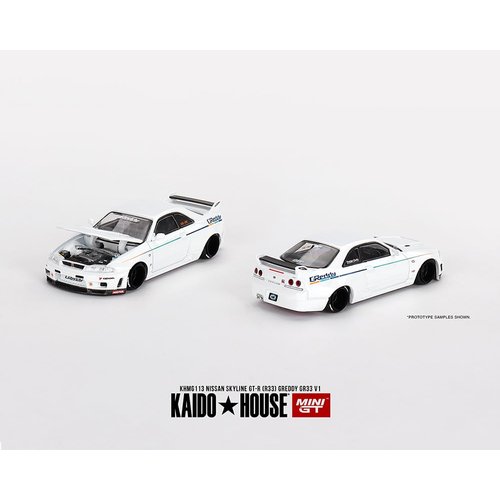 True Scale Miniatures Model Car Compatible with Nissan Skyline GT-R (R33) DAI33 V1 Limited Edition 1/64 Diecast Model Car Kaido House KHMG113