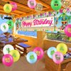 Hawaiian Luau Birthday Party Decorations Summer Hawaiian Birthday Banner Yard Sign and 20Pcs Hawaiian Themed Balloons Aloha Beach Party Banner Decorations Tropical Indoor Outdoor Party Supplies