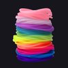 Senkary 120 Pieces Silicone Jelly Bracelets Rainbow Glow Neon Stretchable 80s Bracelets Bands Hair Ties for Party Favors, Adults, Women (10 Colors)