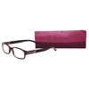 SAV Eyewear Women's Victoria Klein 9076 Red Round Reading Glasses, 27 mm + 2