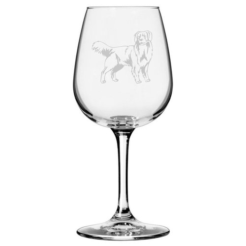 Nova Scotia Duck Tolling Retriever (Toller) Dog Themed Etched 12.75oz Wine Glass