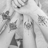 EGMBGM 15 Sheets Sexy Black Lotus Temporary Tattoos For Women Wedding Brides, Tribal Fake Jewelry Pendant Lace Moon Moth Flowers Temp Tattoos Temporary Sticker For Girls Arm Neck Hands Tatoos Jewels