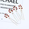 inSowni 7 Pieces Vintage Party Prom Wedding Bridal Red Bead Crystal Rhinestone Hair Side Combs+U-shaped Hair Pins Bridal Headpieces for Brides Bridesmaids Women Girls
