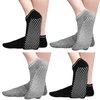 DWG Anti Slip Non Skid Slipper Yoga Socks with Grips 4 Pack Sticky Home Hospital Pilates Socks for Adult Women