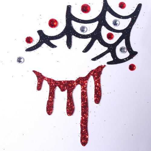 Halloween Face Sticker Sparkling Spider Crystals Face Art Stickers Blood Tears Glitter Face Gems Decals Kid Girl Face Eye Accessories for Cosplay,Make Up,Festival Party