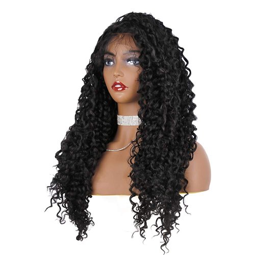 Wiginway Synthetic Lace Front Long Afro Kinky Curly Wigs For Women Black With Babyhair Lace Front Wigs