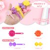Janinka 72 Pieces Self Hinge Hair Barrettes for Girls Plastic Hair Barrettes 80s 90s Hair Clip Pins Cartoon Hairpin Colorful Cute Hair Barrette Hair Clip for Toddler Girls (Multicolor,Delicate)