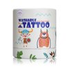 FlowerMonaco Washable Tattoos 140 Tattoo Patterns on 10 Sheets Plus 120 Stickers on 3 Sheets - Cute Designs Long Lasting