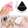 8 Pieces Triangle Powder Puff with 4 Travel Cases, Triangle Makeup Puff, Reusable Velour Cosmetic Foundation Blender Sponge for Loose Powder Body Powder, Beauty Makeup Tools (4 colors)