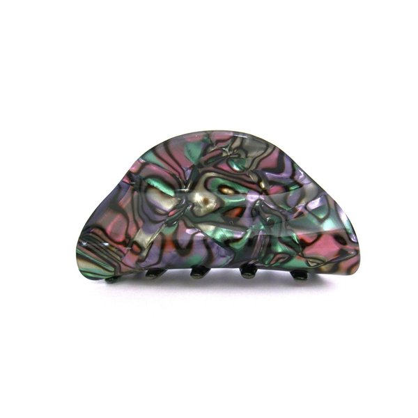 Generic Abalone sea shell effect purple pink green gold hair claw clamp clip