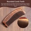 YAKUNCL Natural Sandalwood Hair Comb, Wooden Smooth Hair Comb, Wooden Combs for Women, Carved Wood Comb, Wooden Hair Comb for All Hairstyles