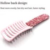 Bestbling Bling Styling Hair Smooth and Detangle Hair Brush for Women, Girl, Men, Arc-shaped Spareribs Comb (Pink)
