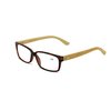 Vision World Genuine Bamboo Rectangular Reading Glasses Men Women Readers (Tortoise, 3 x)