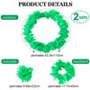 HINZIC 8pcs/2set Green Leis Hawaiian Headpiece Leis Flower Outfits Headband Necklace Bracelet Accessories for Women Adult Kid Festival Beach Pool Luau Party Favors Supplies Decoration