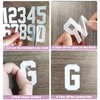 120 PCS Reflective Mailbox Number and Letters Stickers, 2 inches Self Adhesive Capital Letter Sticker, Reflective email digital sticker, suitable for Pre-Spaced Waterproof for Mailbox Address, Bin,