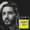 Rolda Black Styling Hair Gel - Medium To Strong Hold With Medium Shine For a Wet Slicked Back Look With All Day Hold - Activated Black Charcoal Covers Grey Hair Instantly 17.6oz