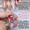 6pcs Cute Bow Nail Stickers for Women White Bow Nail Sticker Pink Bow Nail Decals for Nail Art Supplies 3D Nail Art Stickers Embossed Bow Stickers for Nails Bowknot Sticker Nails Stickers Nail Bows