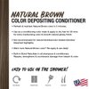 NO FADE FRESH Natural Brown Color Depositing Conditioner - Semi Permanent Hair Color with BondHeal Bond Rebuilder - Brown Hair Dye - Deep Conditioner Hair Mask 6.4 oz