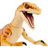 Mattel Jurassic World Toys Amber Collection Tiger Velociraptor 6-in Dinosaur Action Figure, Movie-Authentic Detail, Movable Joints & Figure Display Stand, Collectible Gift 8 Years & Up