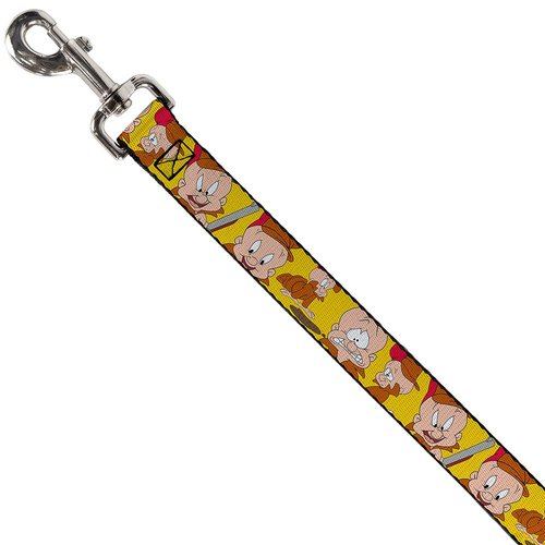 Dog Leash Elmer Fudd Expressions Yellow 6 Feet Long 1.0 Inch Wide