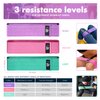 CFX Resistance Bands Set, Exercise Bands with Non-Slip Design for HIPS & Glutes, 3 Levels Workout Bands for Women and Men, Booty Bands for Home Fitness, Yoga, Pilates