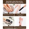 Pumice Stone Foot File, 4pcs Set Callus Remover for Feet with Wooden Handle, Pedicure Foot Scrubber to Remove Dead Skin, Dry, Rough, Corns Skin Scraper