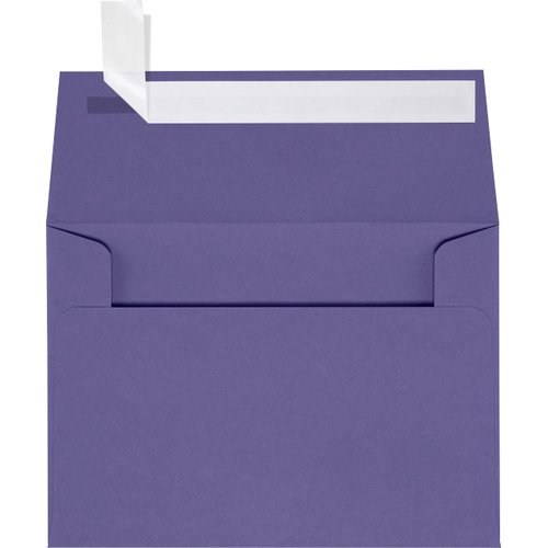 LUXPaper 4Bar A1 Invitation Envelopes | Peel & Press | 3 5/8" x 5 1/8" | Wisteria Purple | 80lb. Text | 50 Qty