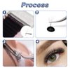 Qeelasee Faux Mink Silk Eyelash Extensions 0.03mm D Curl 15mm Semi-Permanent Individual Lashes Extension Professional Salon Use