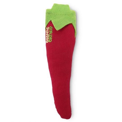 Cosmic OurPets 100-Percent North American Catnip Filled Chili Cat Toy-Hot Stuff (Interactive Cat Toy, Catnip Toys for Cats, Cat Chew Toy, Catnip Toys)