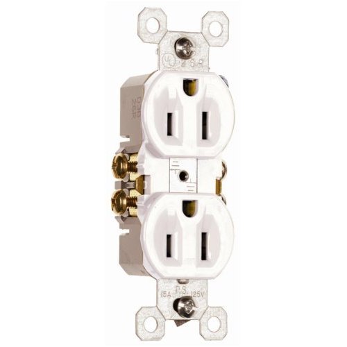 Legrand Pass & Seymour 3232WCP 15 Amp 125V Residential Grade Duplex Receptacle Outlet, White (10 Pack)