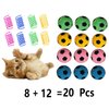 GINFH Cat Foam Ball Cat Sponge Ball Toy Cat Soccer Ball Toy (Balls&Spring smixing)