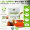 MAJU's Mental Mushroom Powder Extract, Strong Lions Mane, Chaga, Reishi, Cordyceps, Fruiting Bodies for Coffee, Immune System Booster, Nootropic Brain Supplement, Memory, Organic Mushrooms